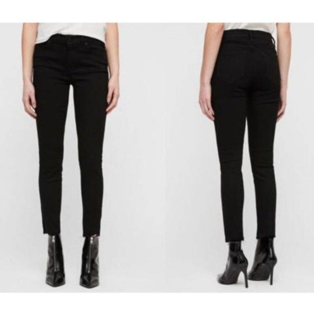 All Saints Stilt Jet Black Skinny Jeans